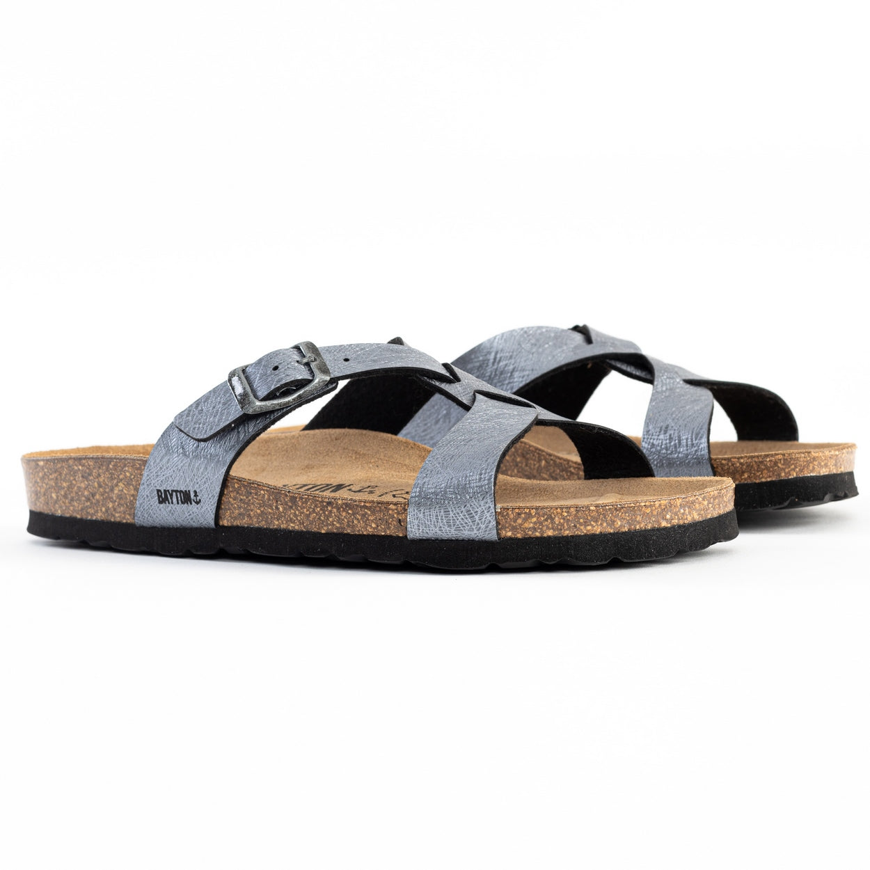 Sebastian Pewter 2 Straps Sandals