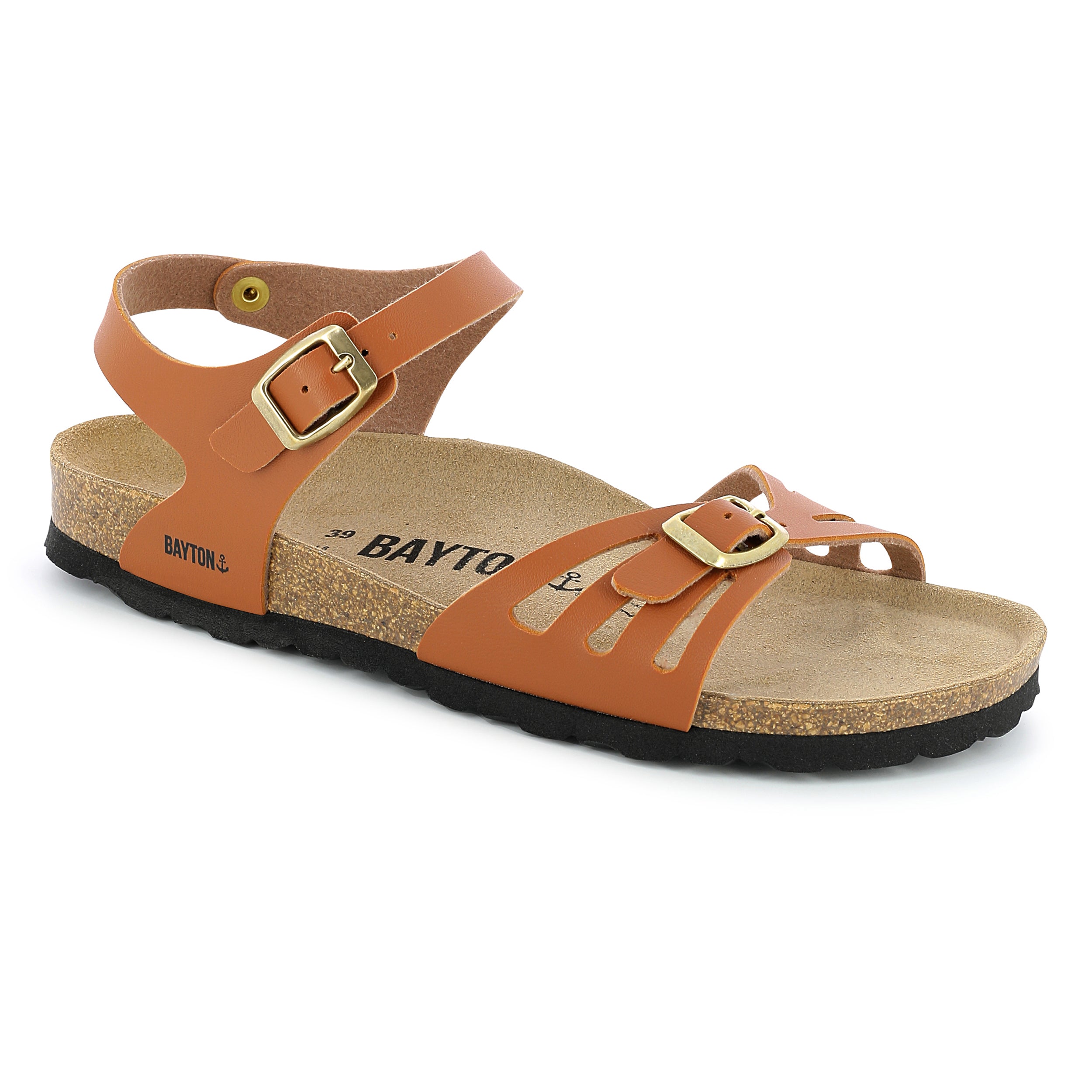 Eos Camel Multi-Strap Sandals