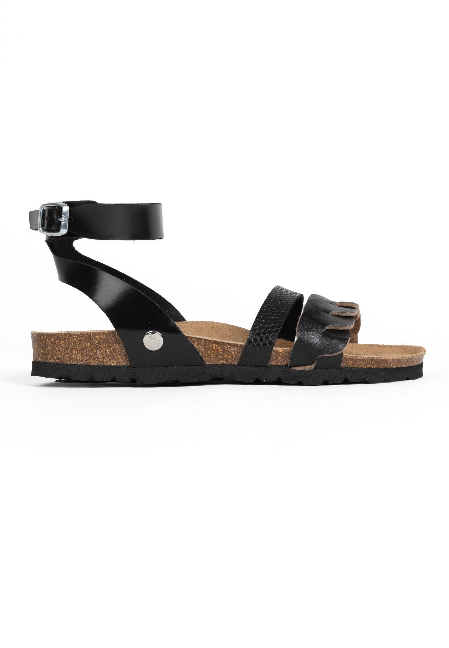 Capucine Black Multi-Strap Sandals