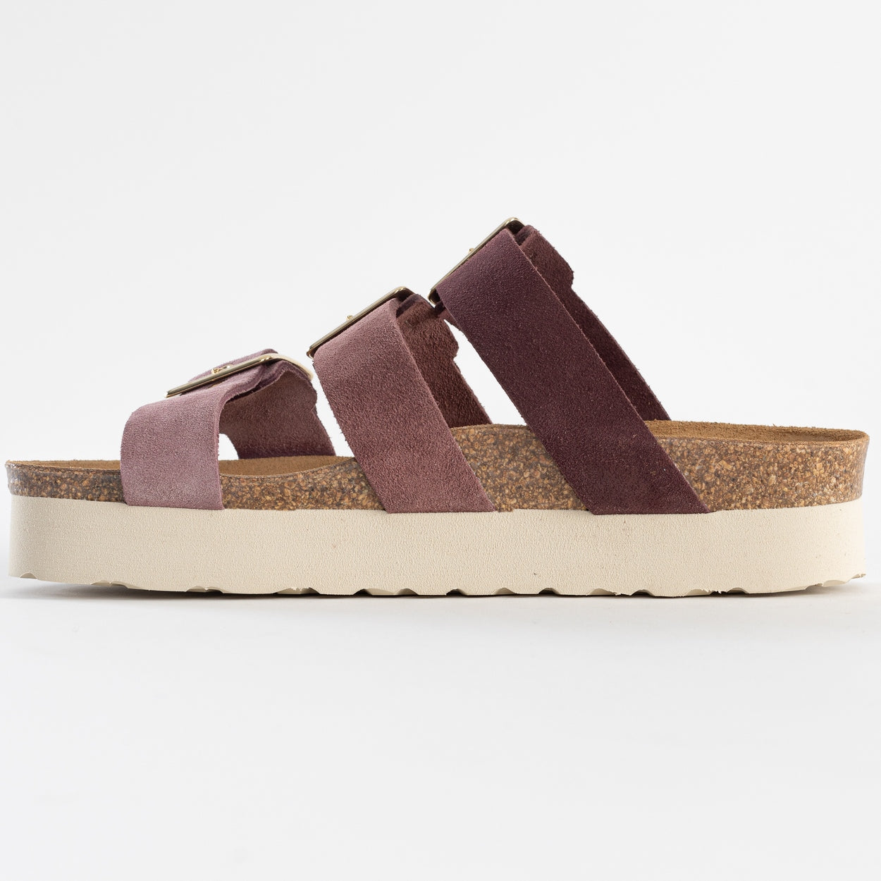 Castelo Multicolor Suede Leather Platform Sandals