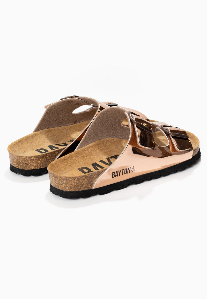 2 Straps Atlas Sandals Rose gold