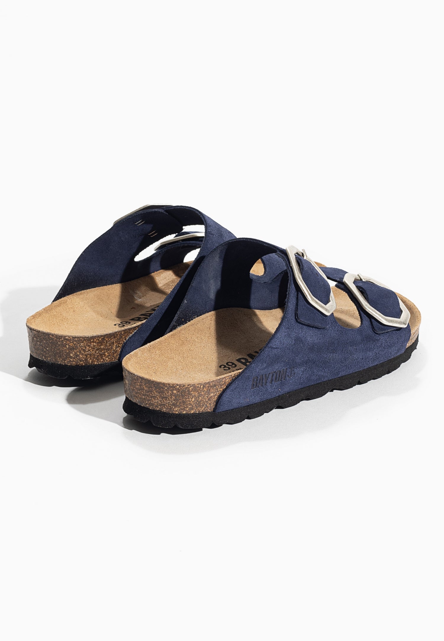 Sandales 2 Brides Atlas Bleu marine en Cuir Suédé