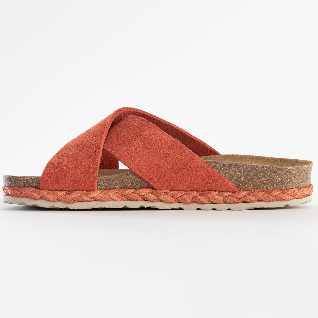 Burgos Coral Suede Leather 2 Strap Sandals