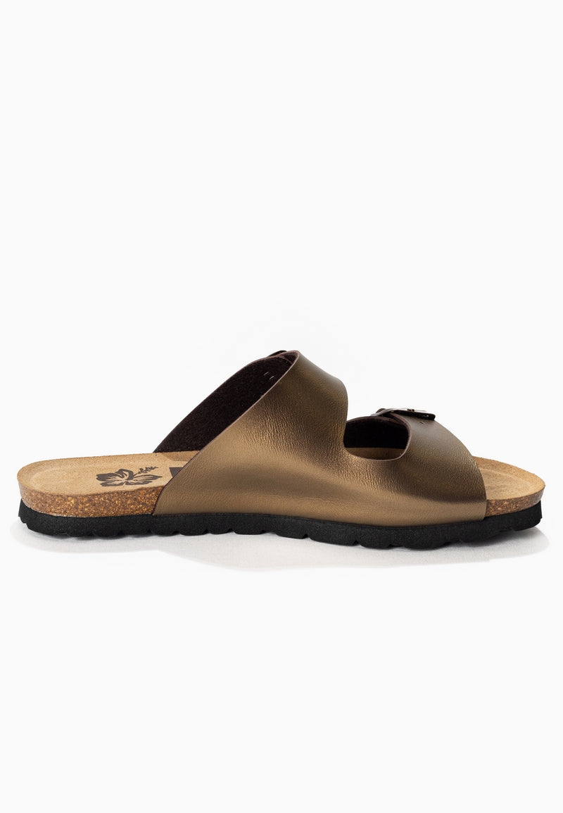 Astrakan Bronze 2 Strap Sandals