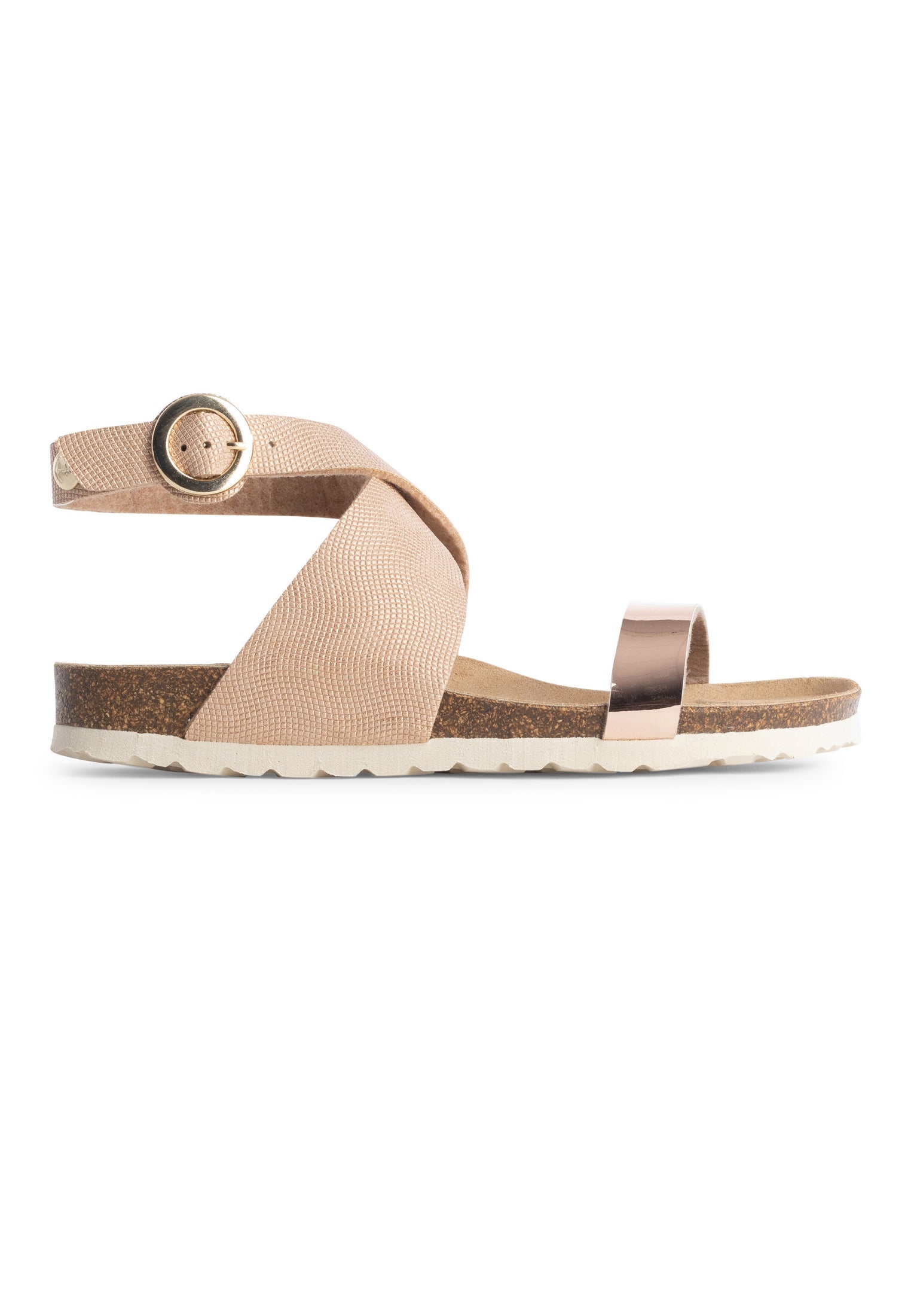 Sandalias Goelette Multinovias Beige Y Oro Rosa