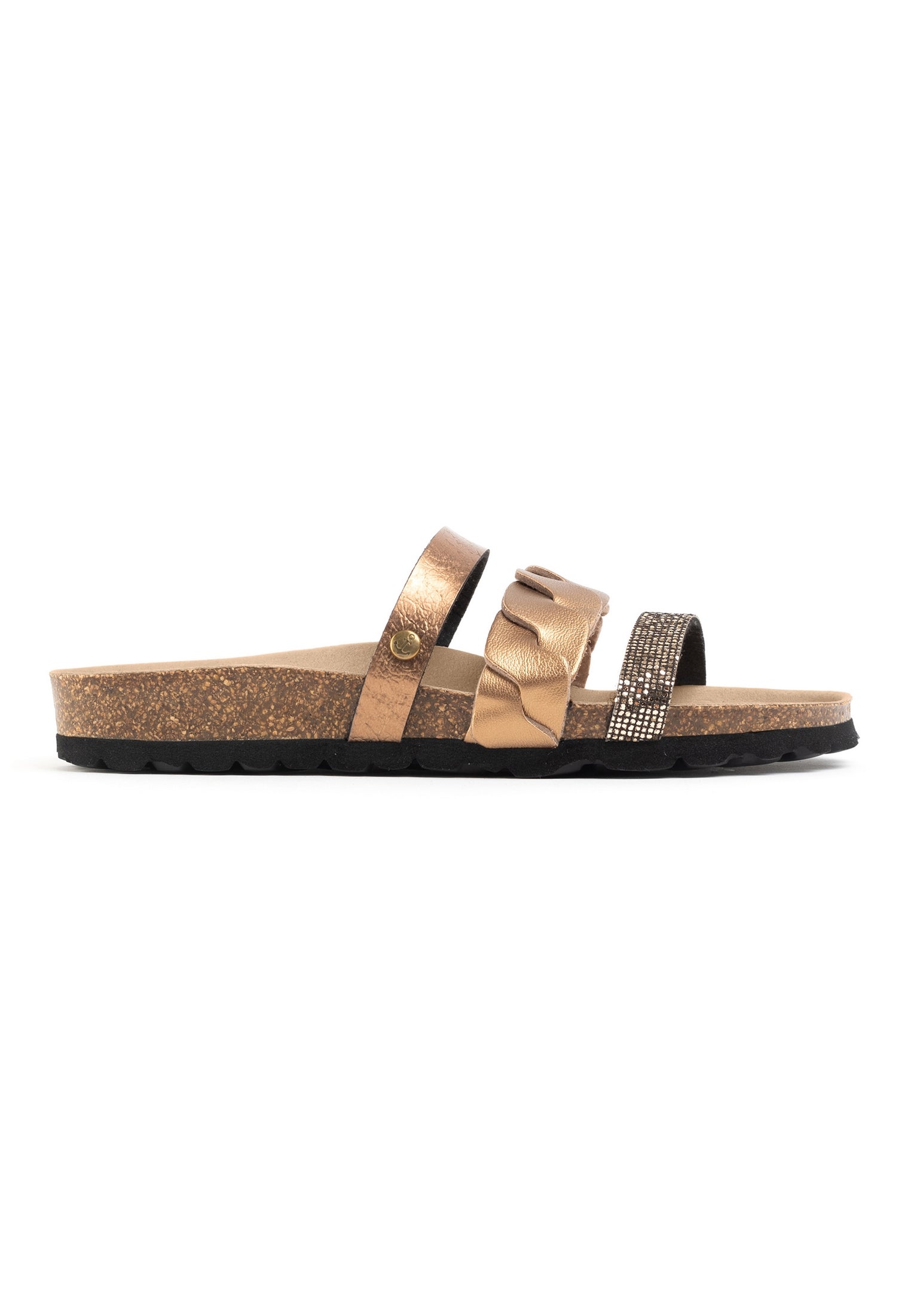 Bronze Coral Multi-Strap Sandals