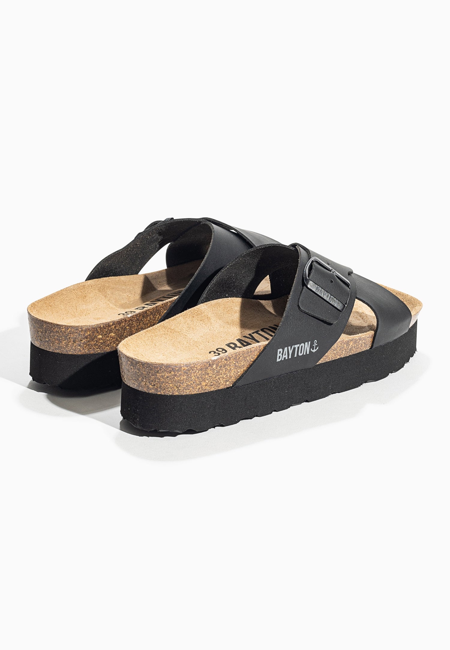 Ajax Black Platform Sandals