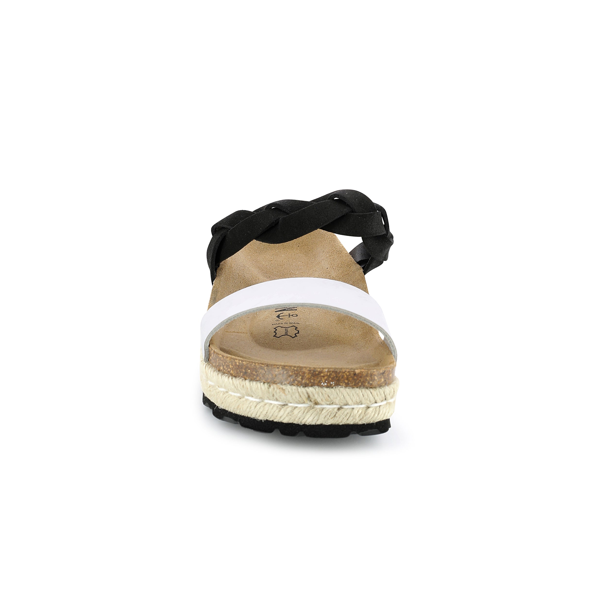 Sandalias con plataforma Clarence en negro y plateado