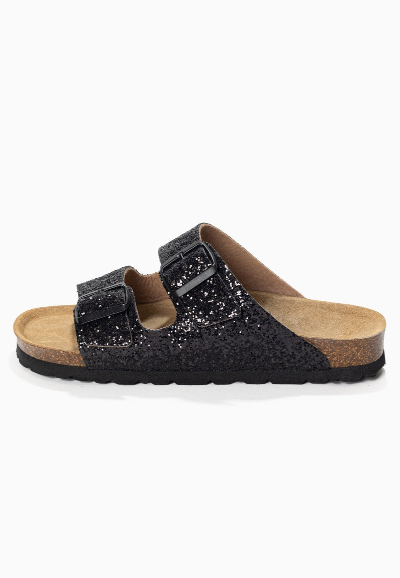 Sandalias Atlas Black con purpurina