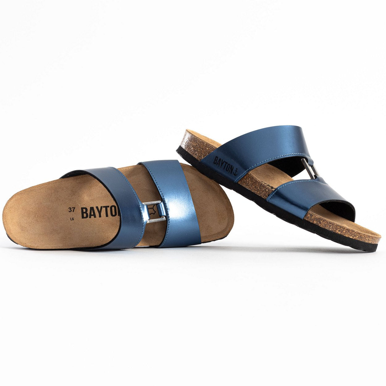 Navia Navy Blue 2 Strap Sandals