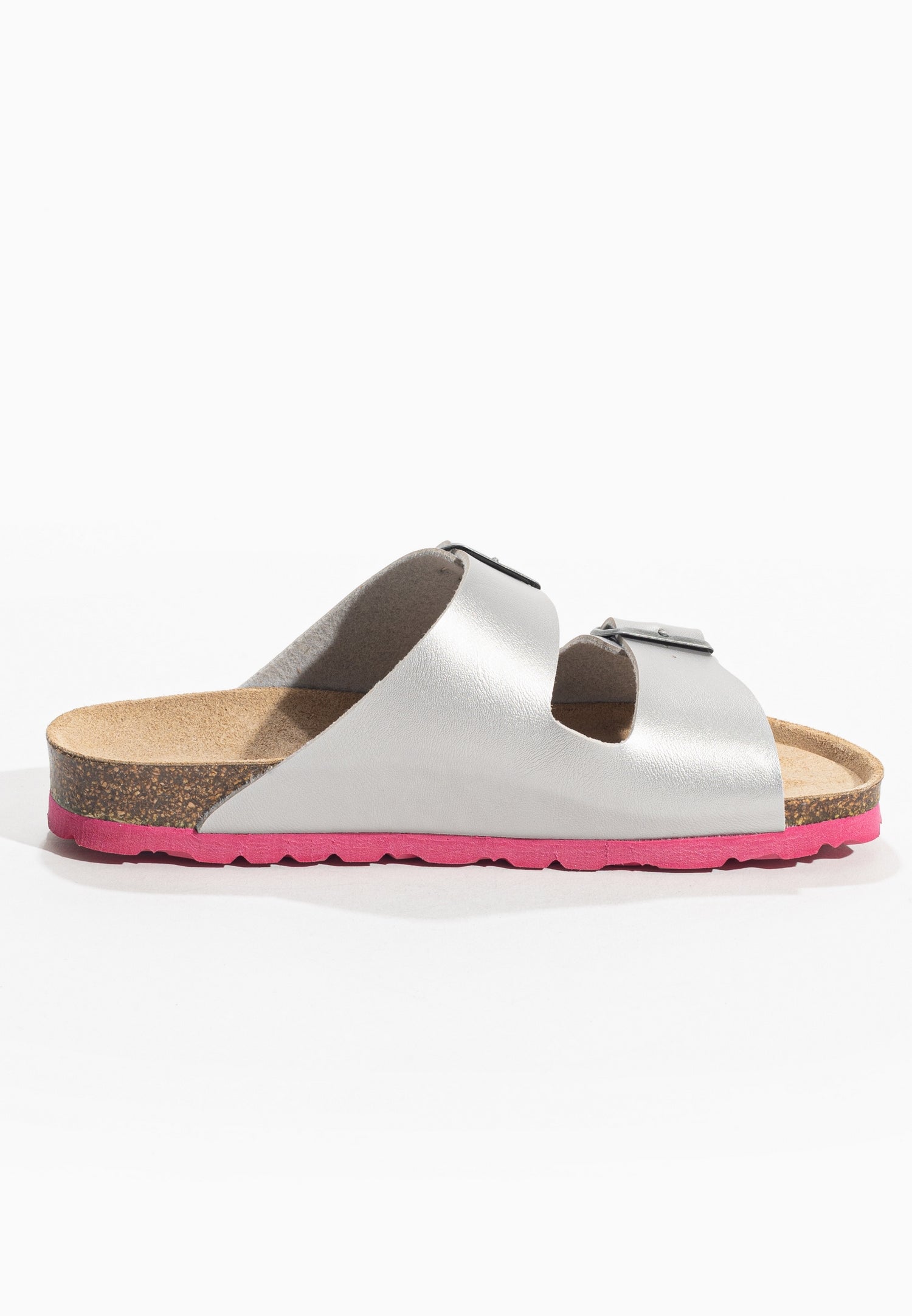 Arizona Silver 2 Strap Sandals