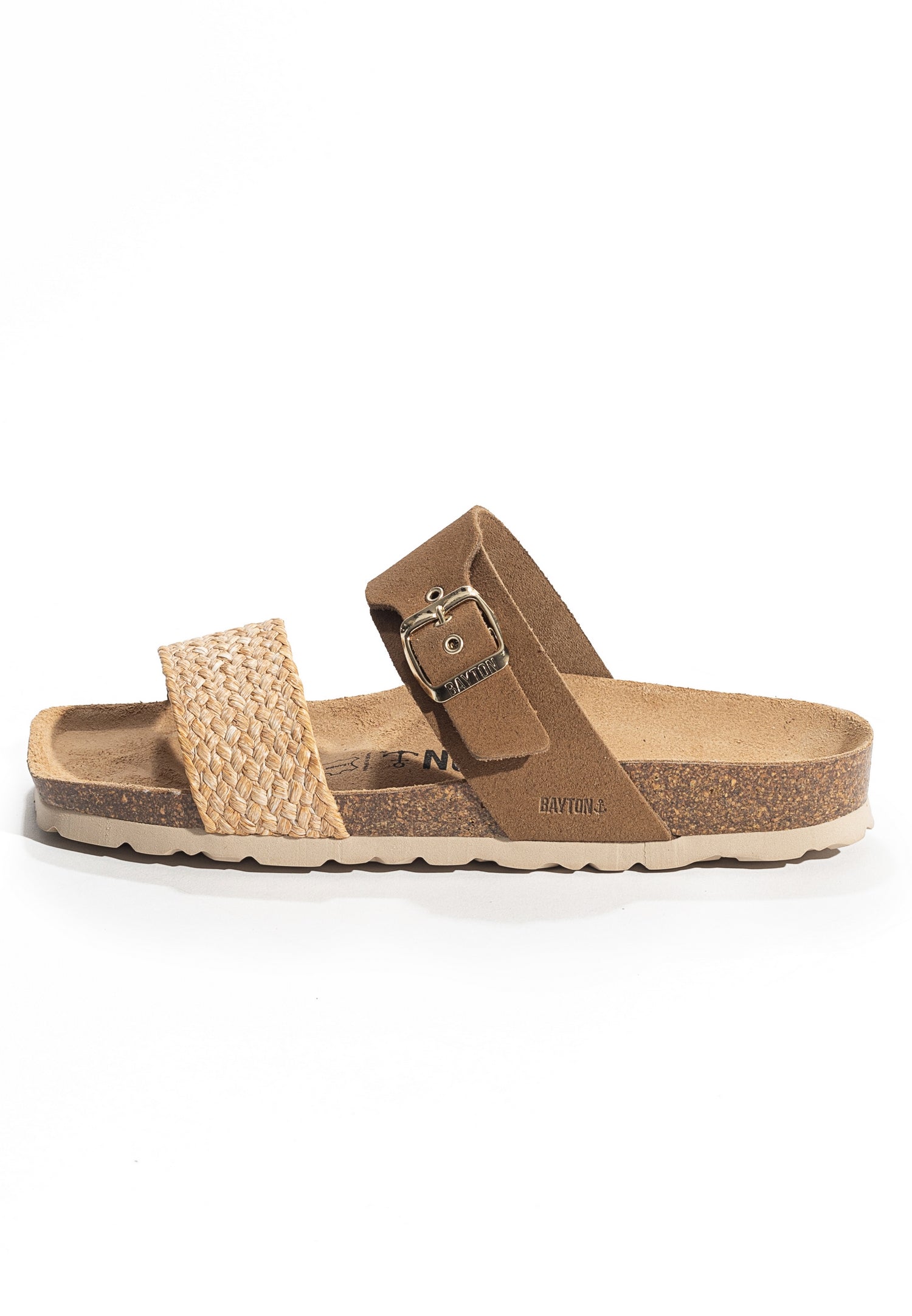 Carina Camel Suede Leather 2 Strap Sandals