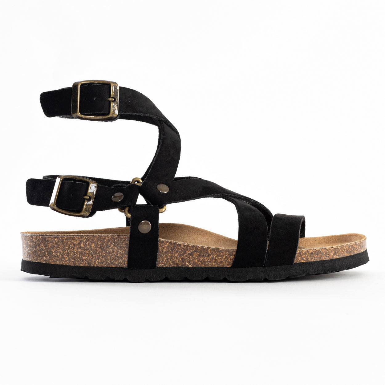 Armidale Black Multi-Strap Sandals