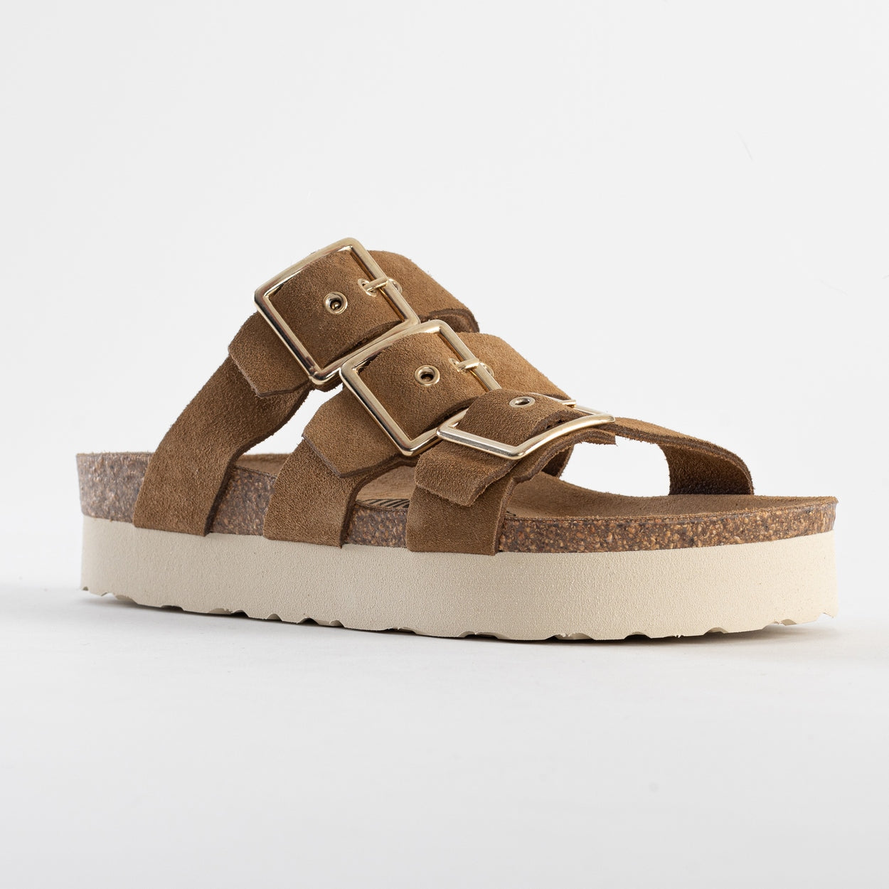 Sandales Castelo Camel à Plateforme en cuir Suédé