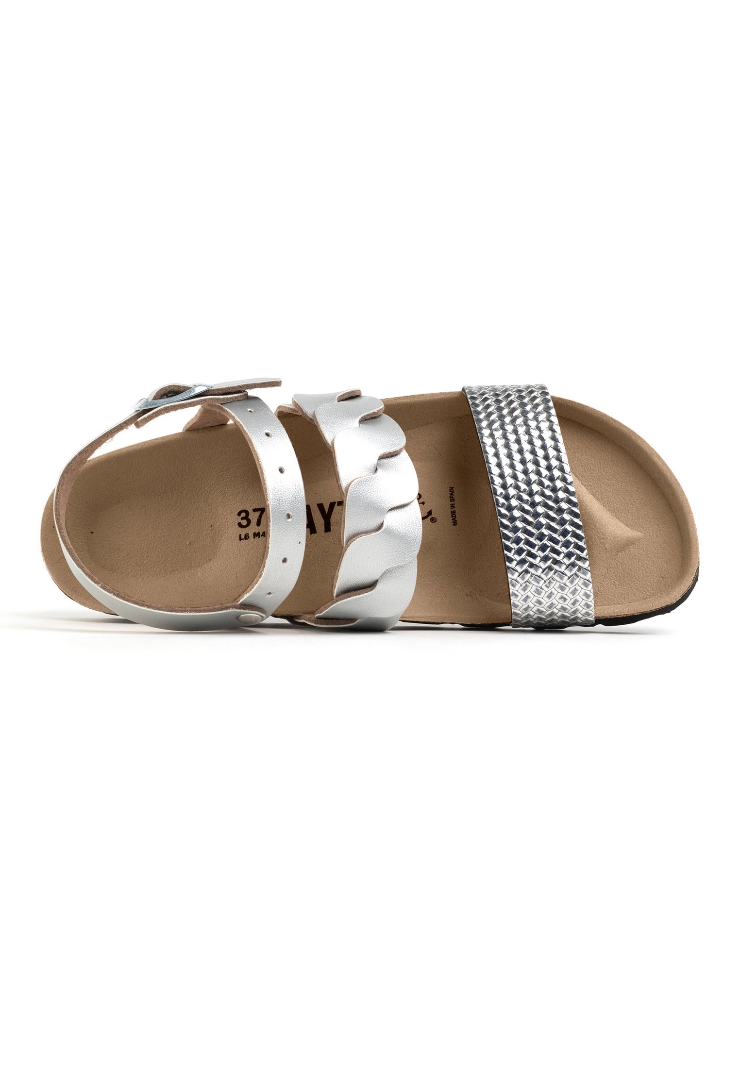 Silver Citrine Multi-Strap Sandals