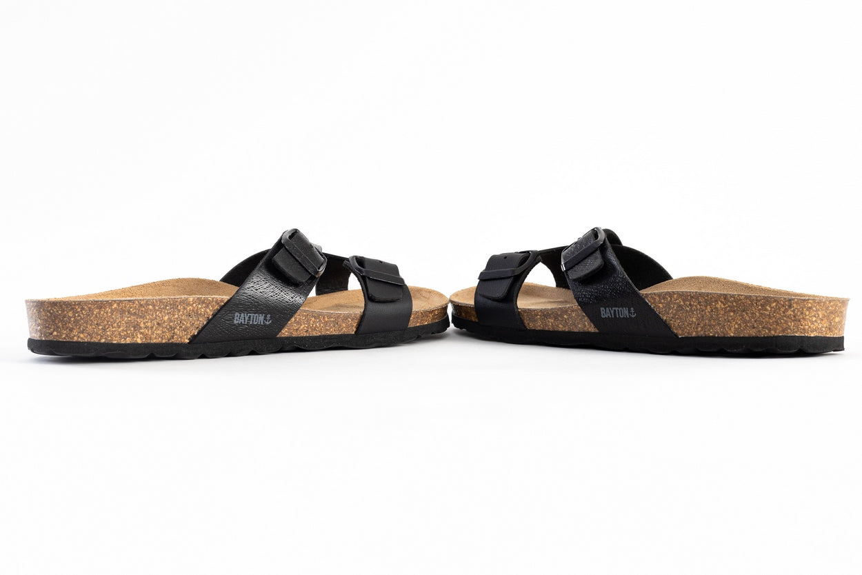 Cleo Black 2 Strap Sandals