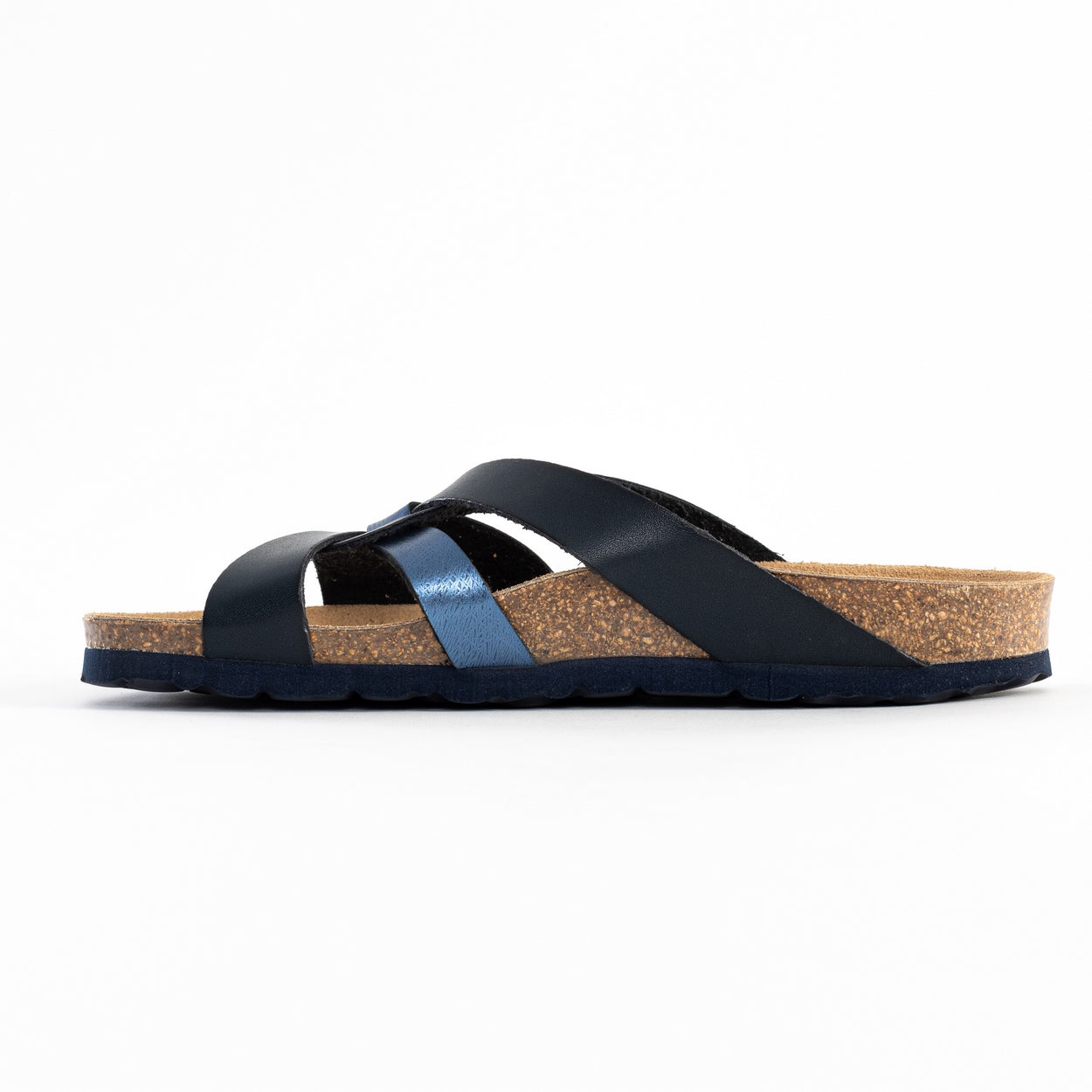 Santander Navy Blue Multi-Strap Sandals