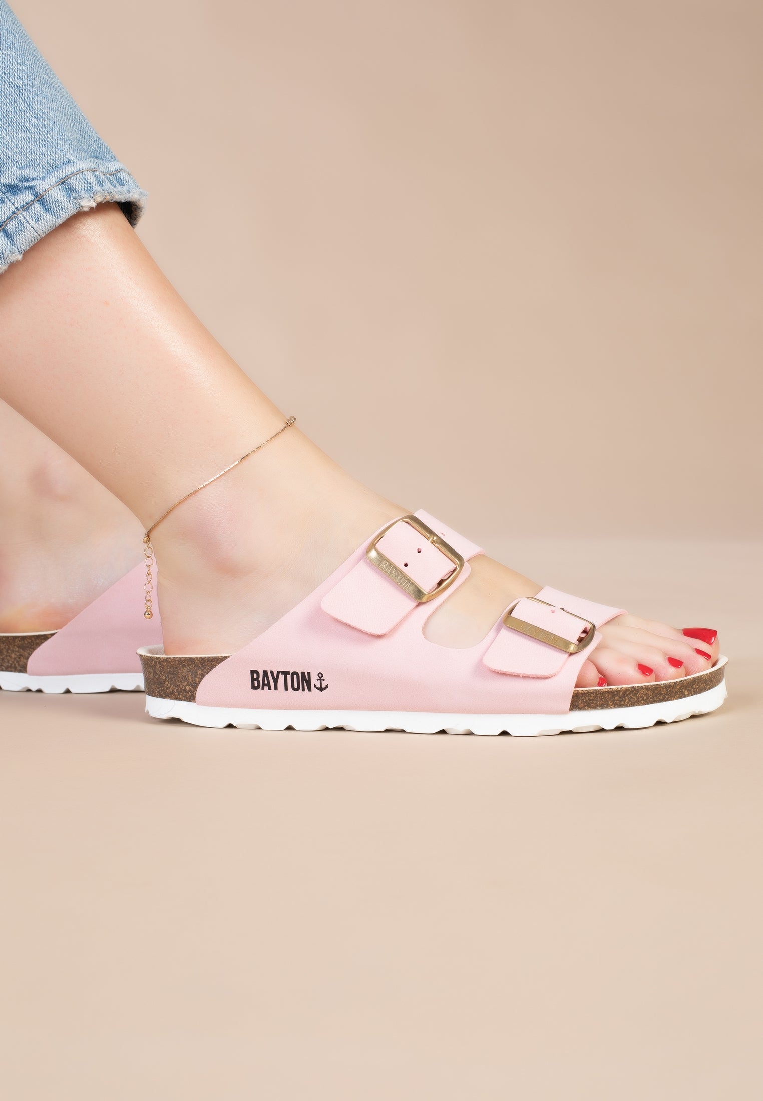 Atlas Pink 2 Strap Sandals