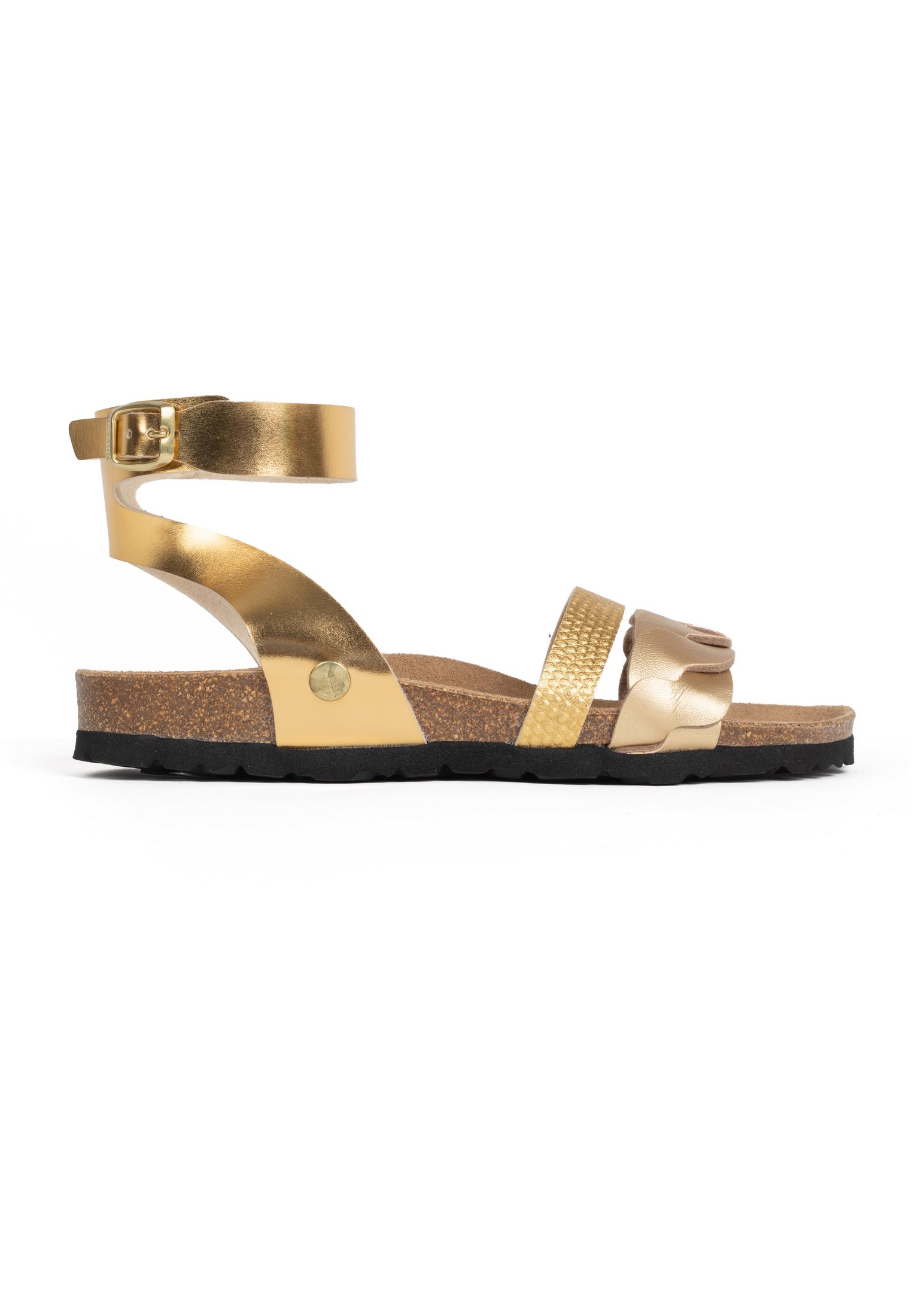 Capucine Golden Multi-Strap Sandals