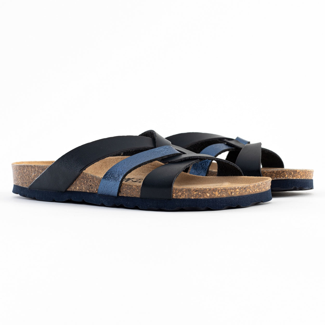 Santander Navy Blue Multi-Strap Sandals