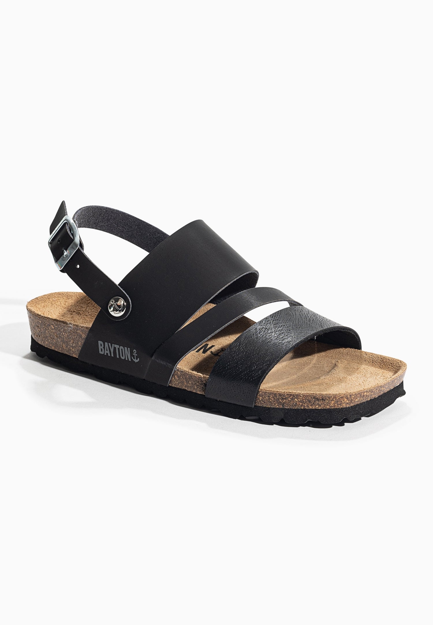 Vitoria Black Multi-Strap Sandals