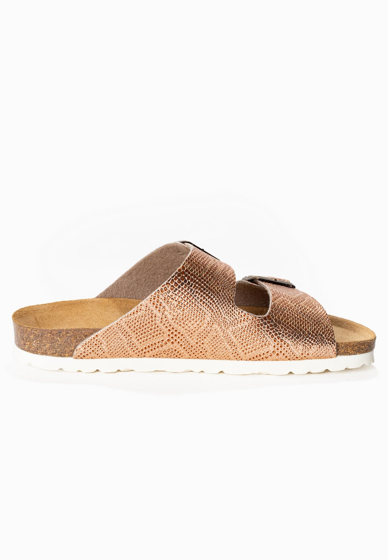 Atlas Rose Gold 2 Strap Sandals