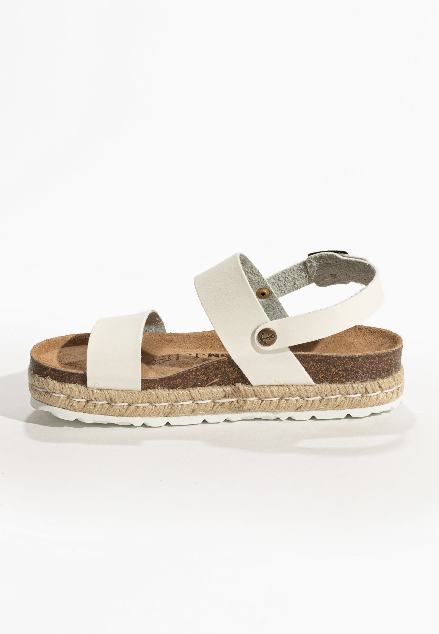 Kenji White Platform Sandals 100% Leather