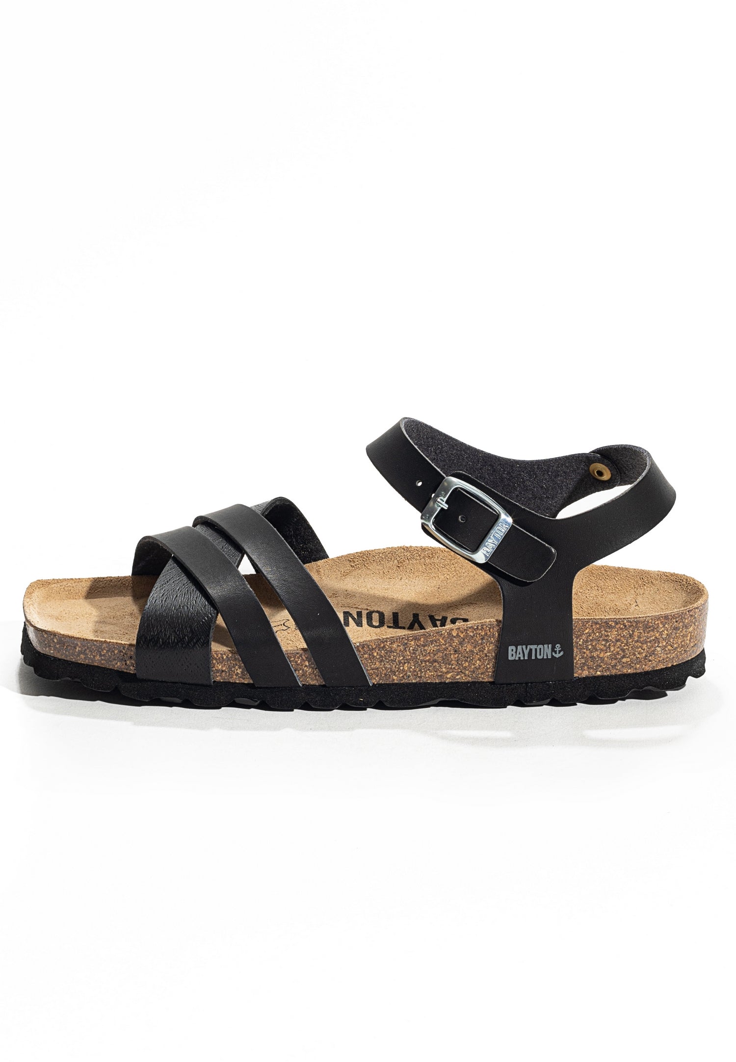 Denia Black Multi-Strap Sandals