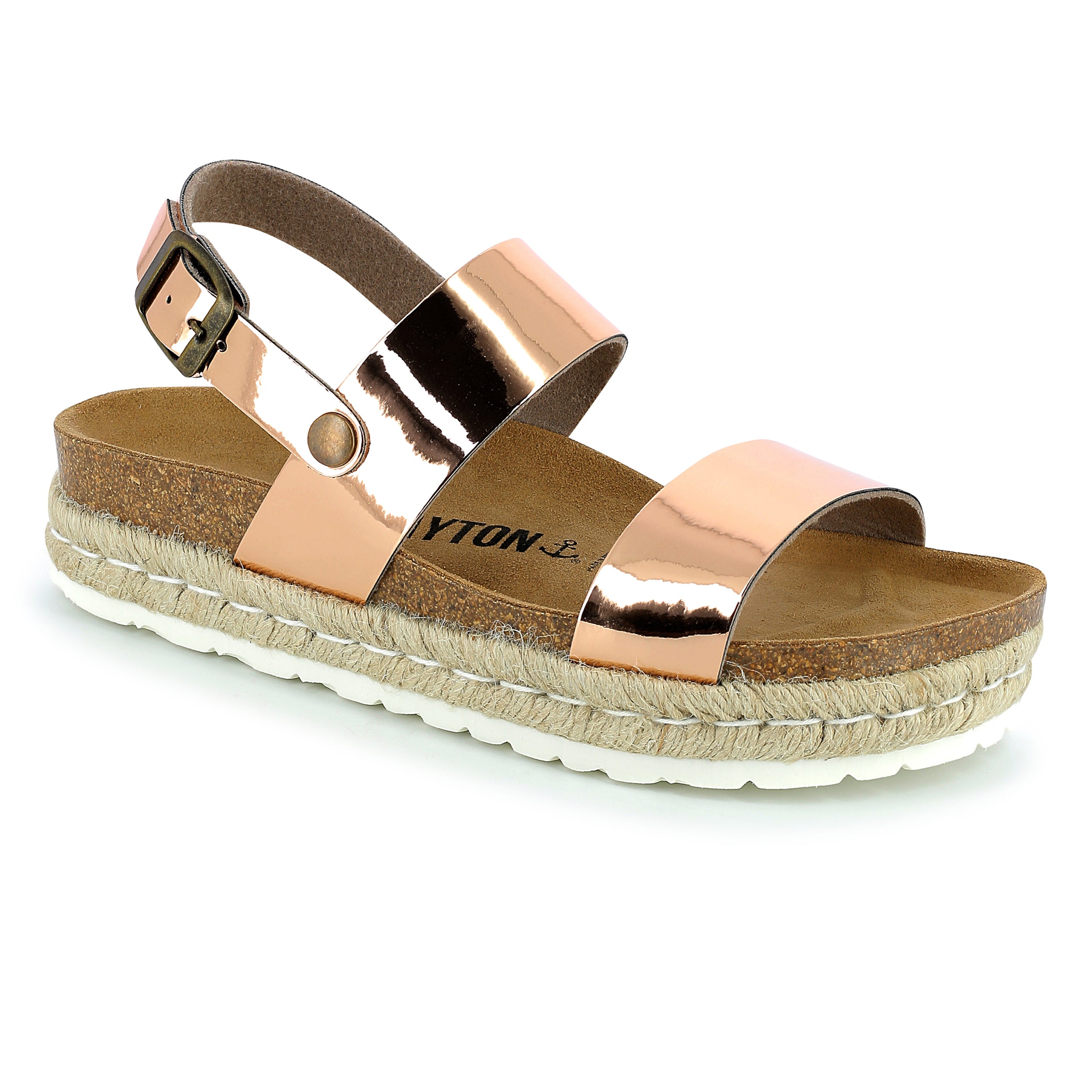 Gaceo Rose Gold Platform Sandals