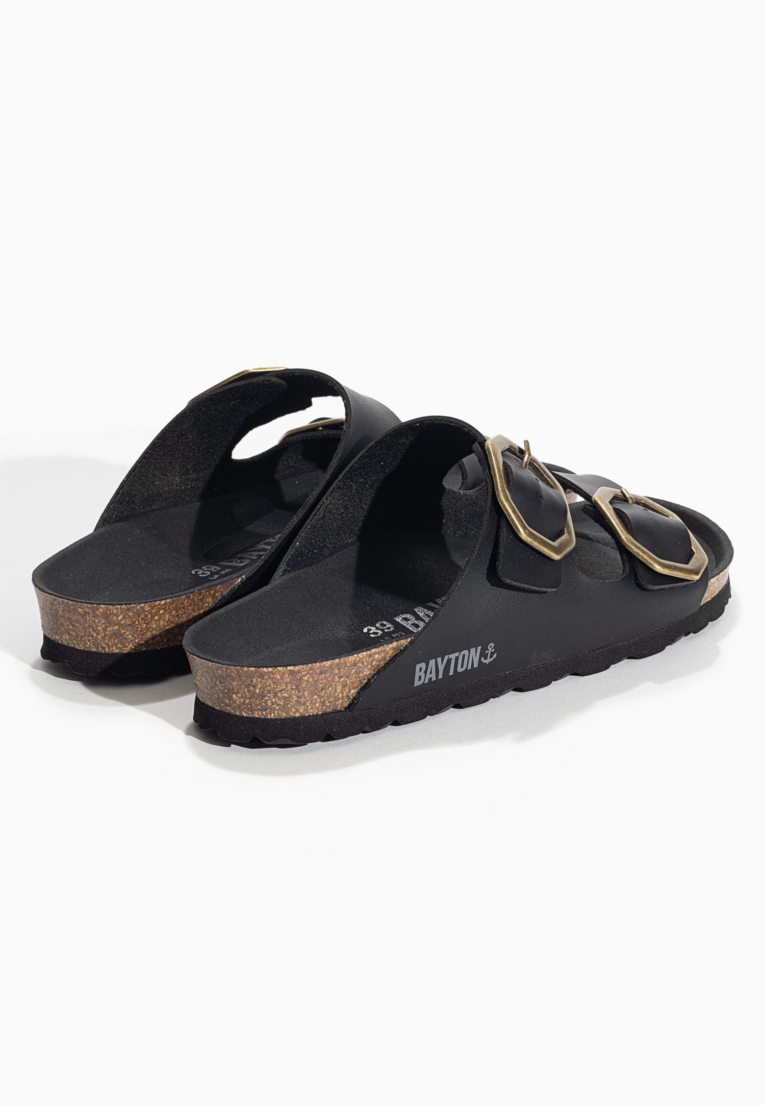 Atlas Black 2 Strap Sandals