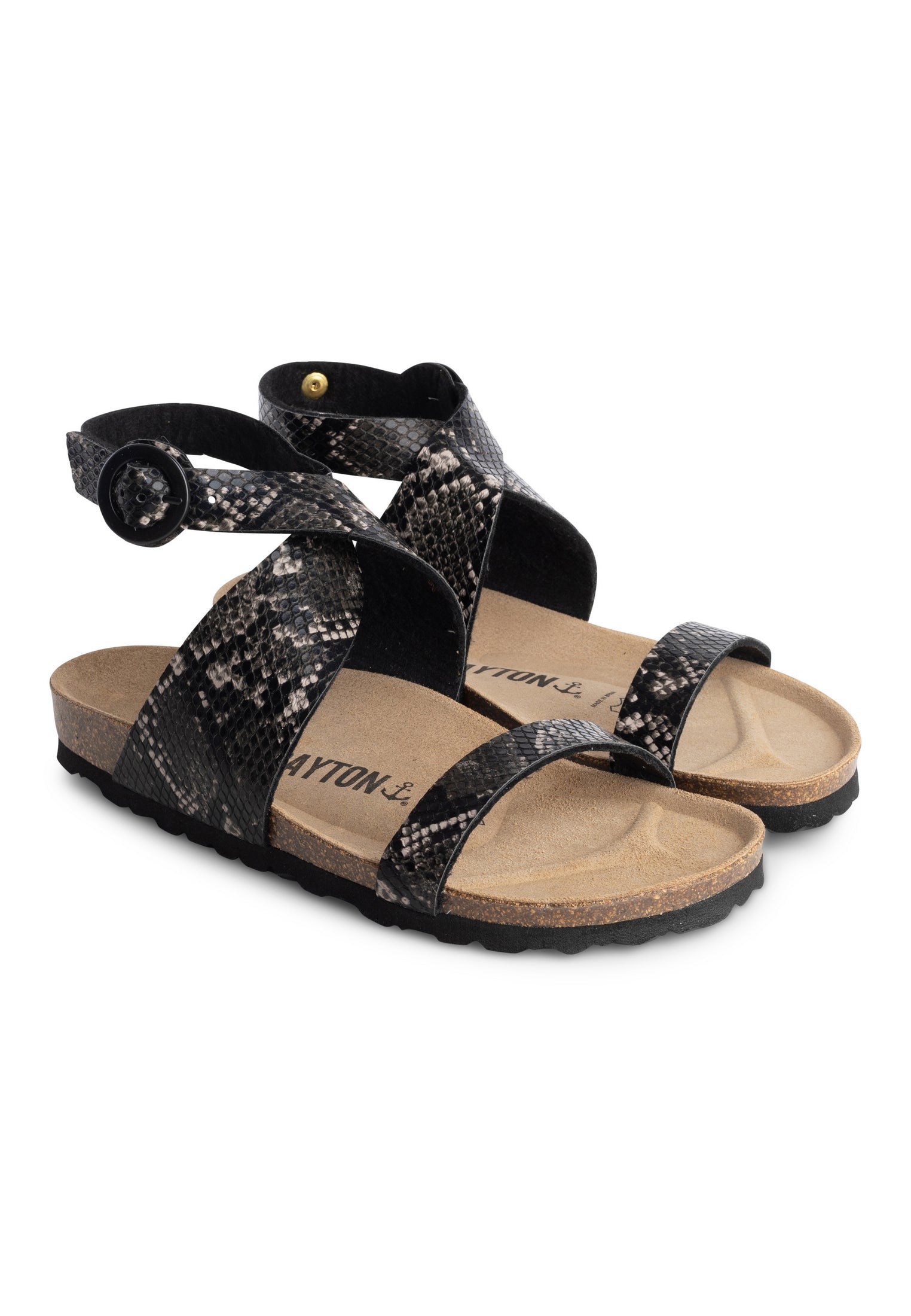 Goelette Black Multi-Strap Sandals