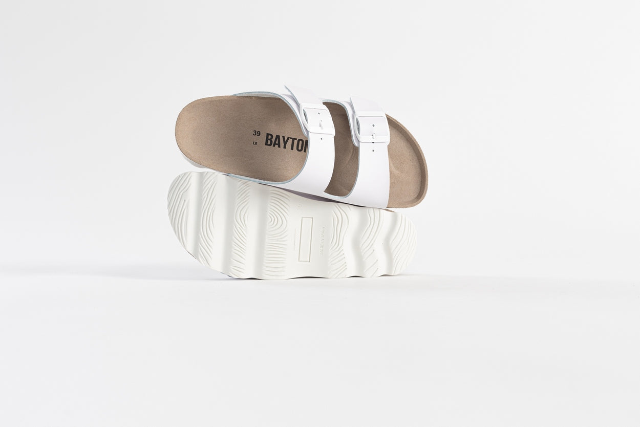 Atlas White 2 Strap Sandals