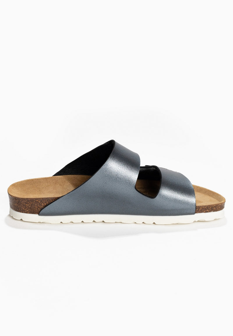 Anatol Pewter 2 Straps Sandals