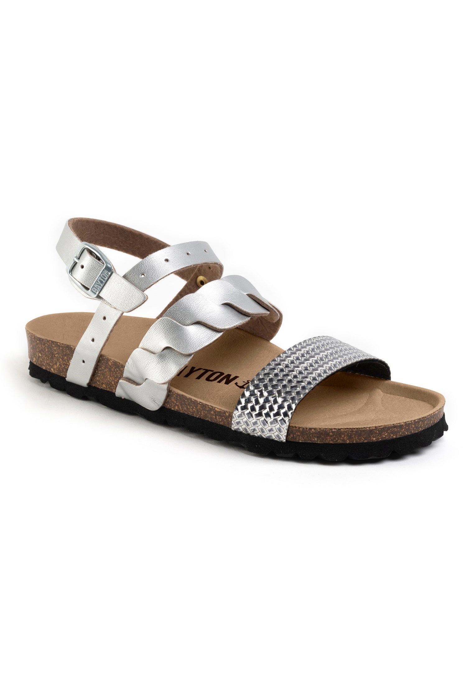 Silver Citrine Multi-Strap Sandals