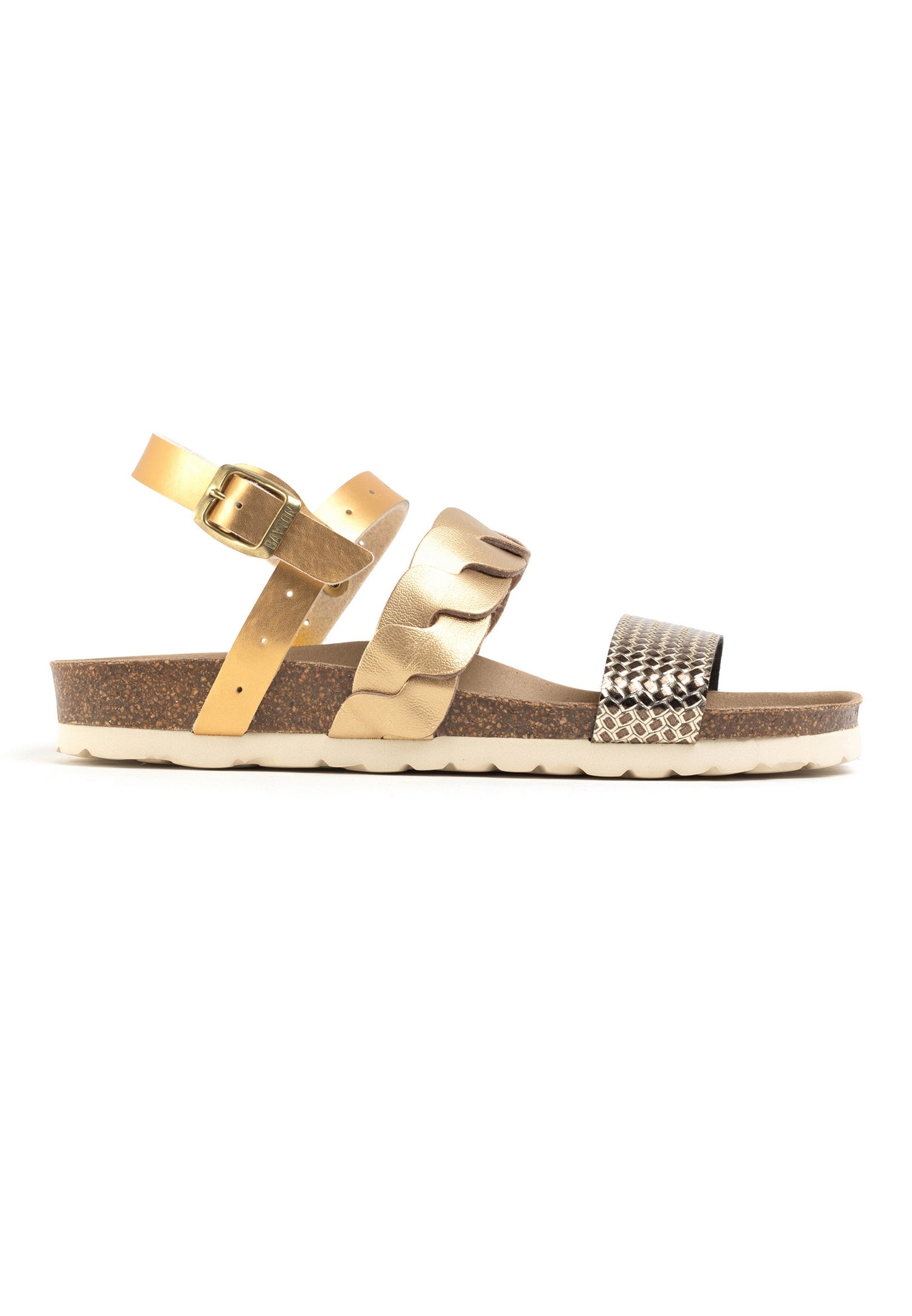 Citrine Gold Multi-Strap Sandals