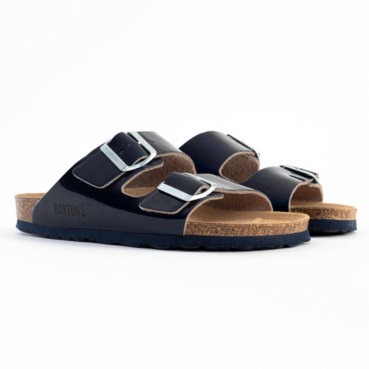 Atlas Navy Blue 2 Strap Sandals