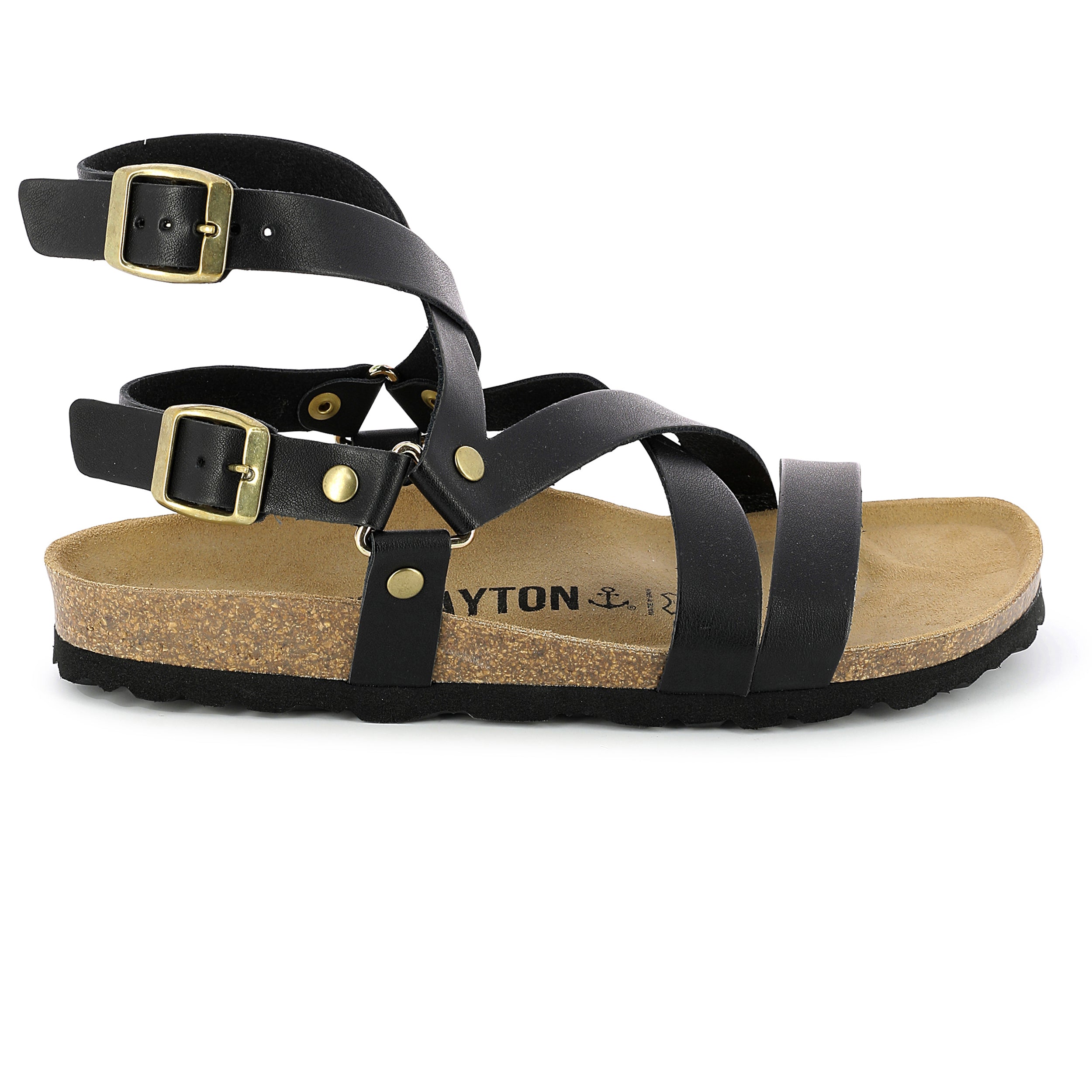 Armidale Black Multi-Strap Sandals