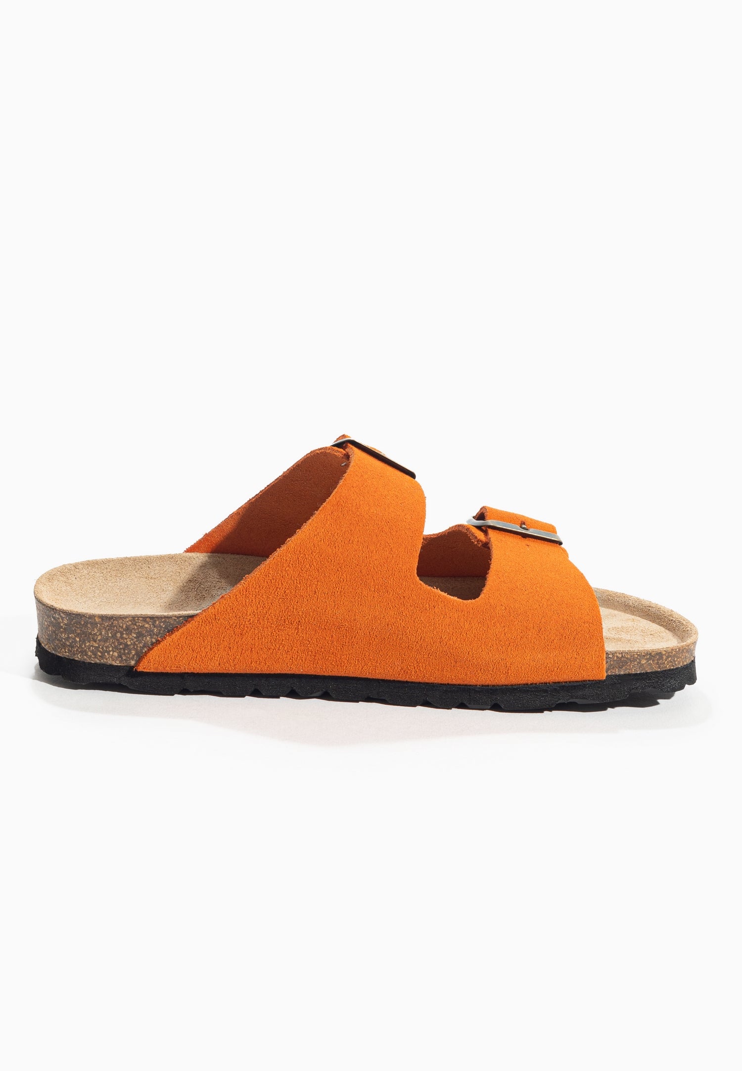 Tracy Orange Suede Leather 2 Strap Sandals