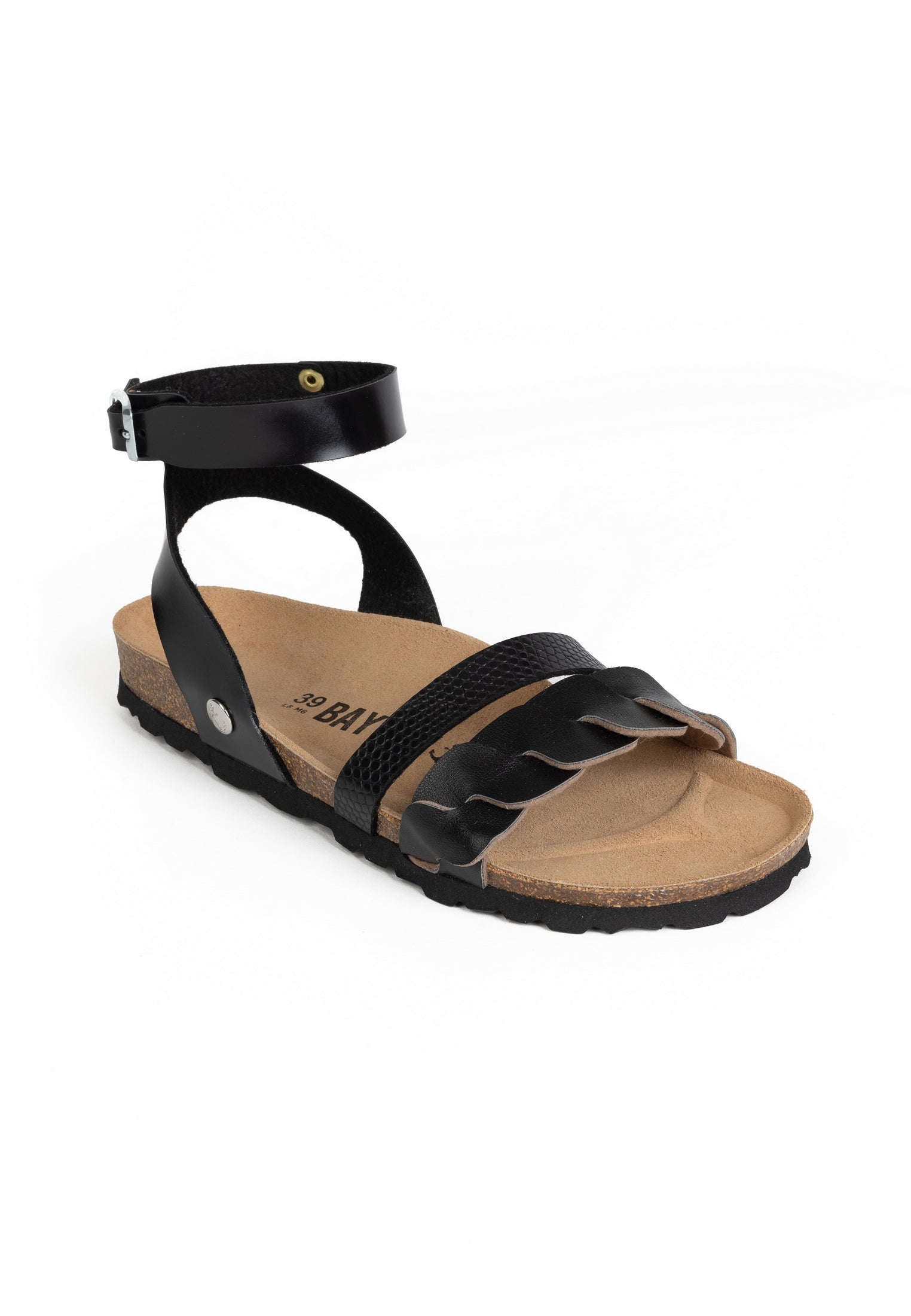 Capucine Black Multi-Strap Sandals