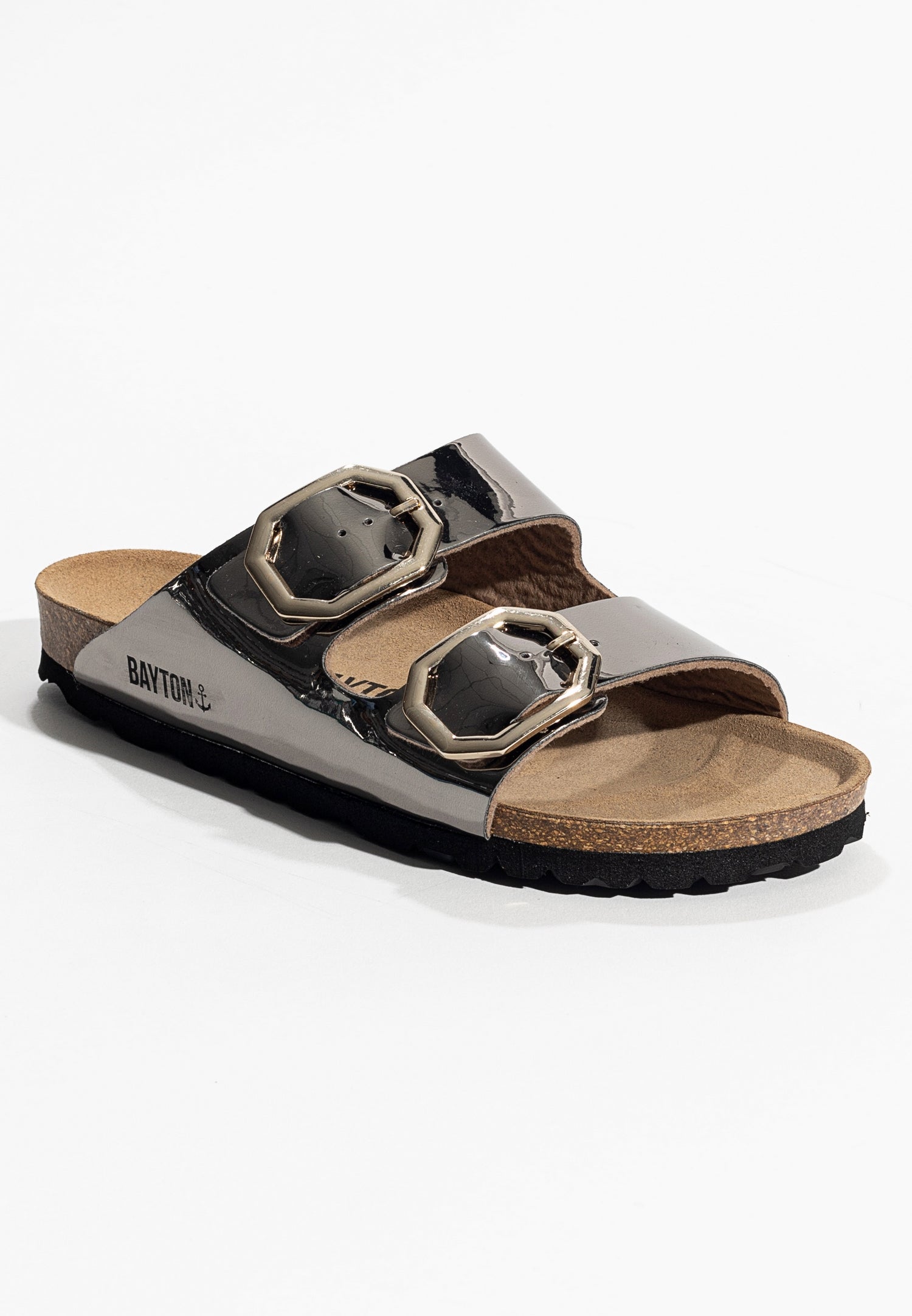 Atlas 2 Straps Dark Silver Sandals