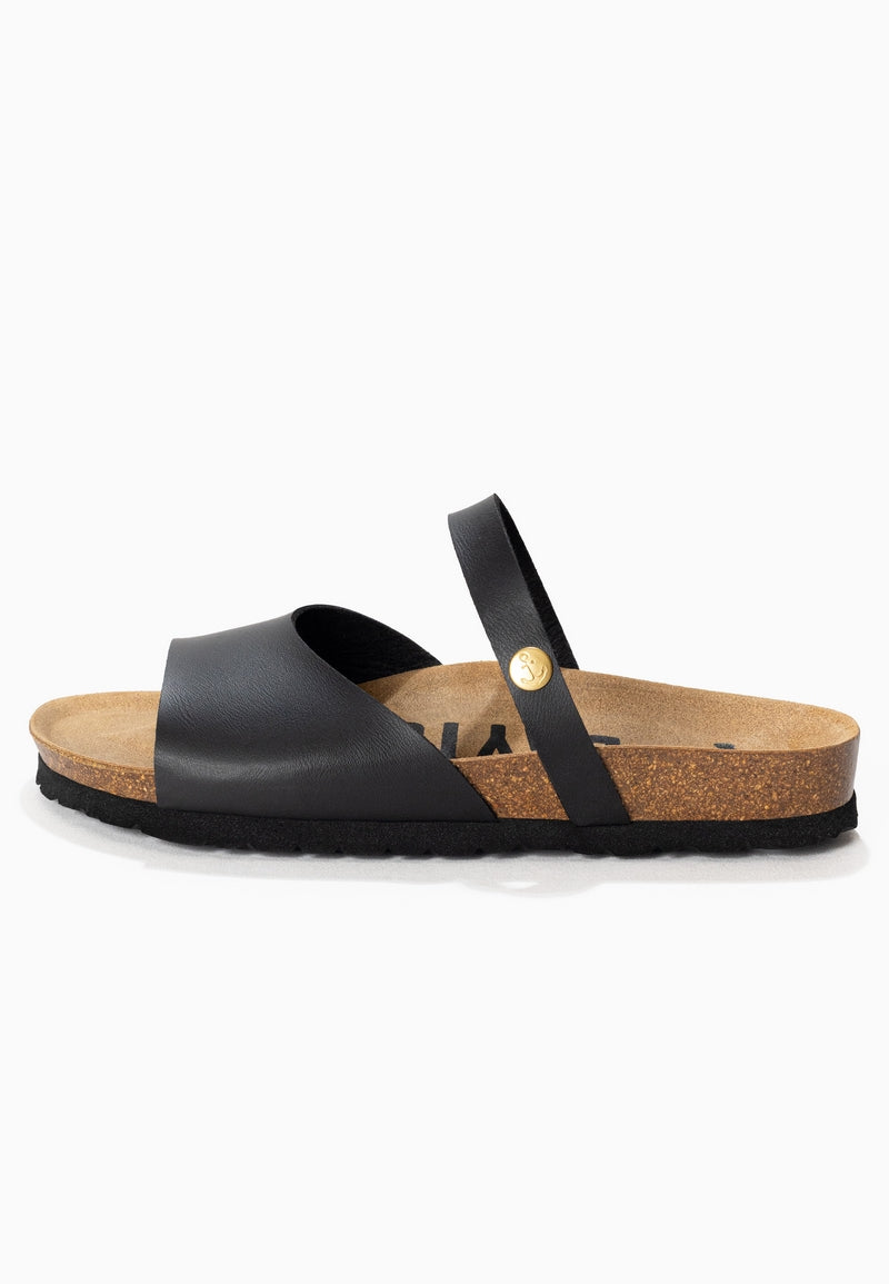 Marina Black 2 Strap Sandals