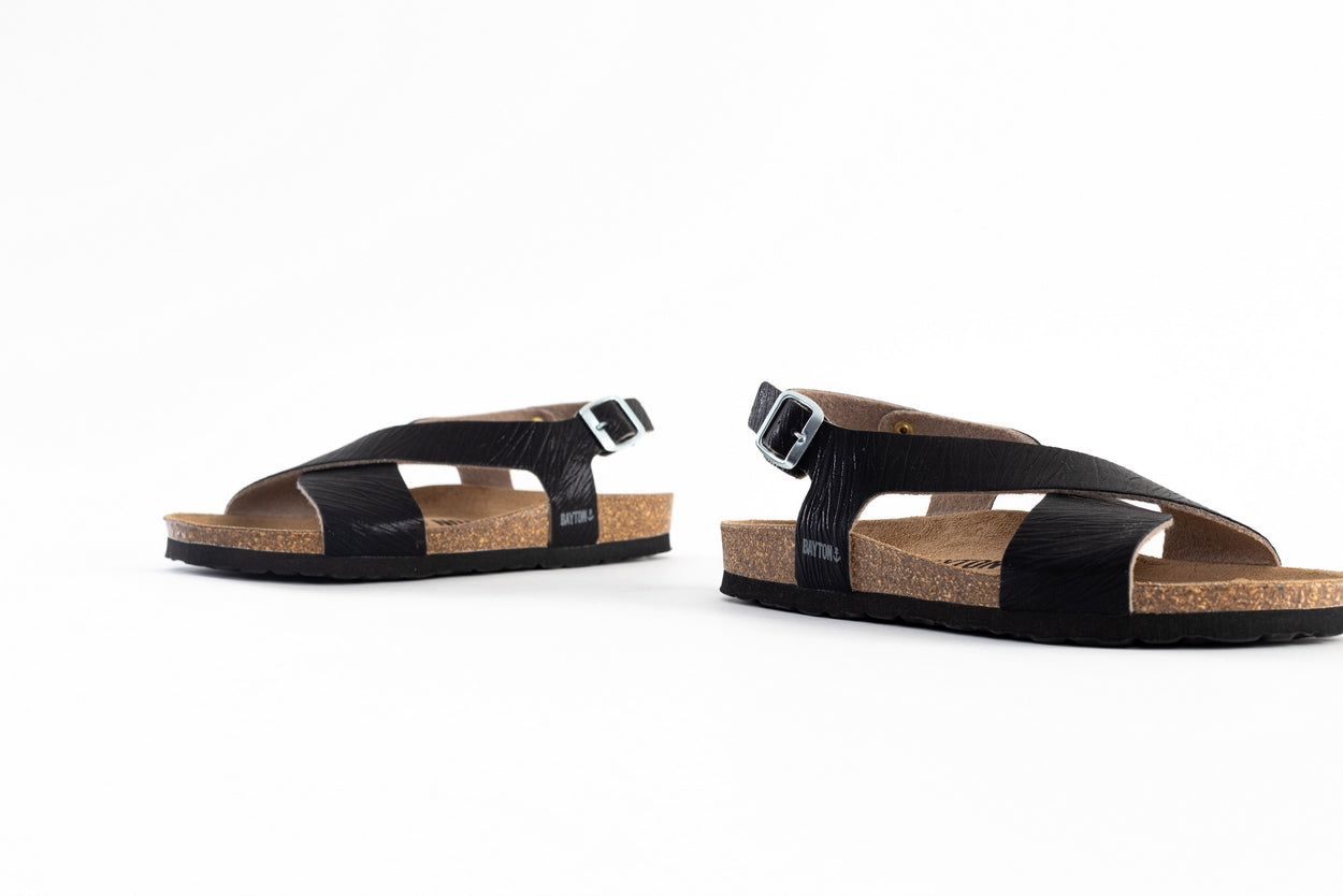 Rioja Black Multi-Strap Sandals