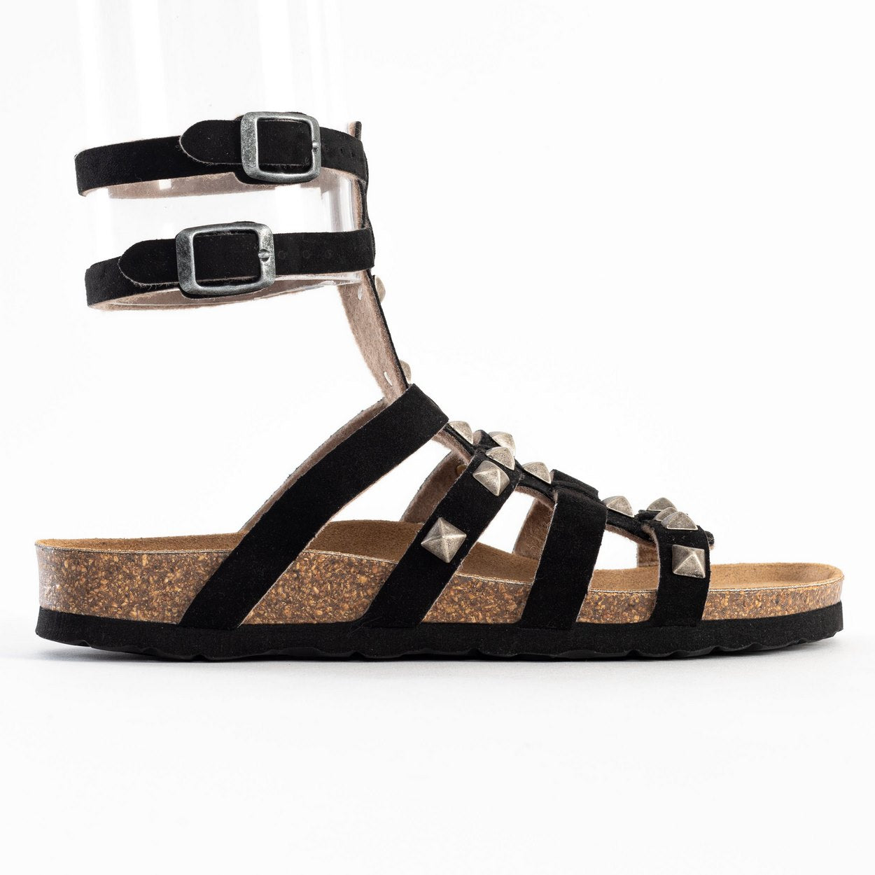 Braga Black Multi-Strap Sandals