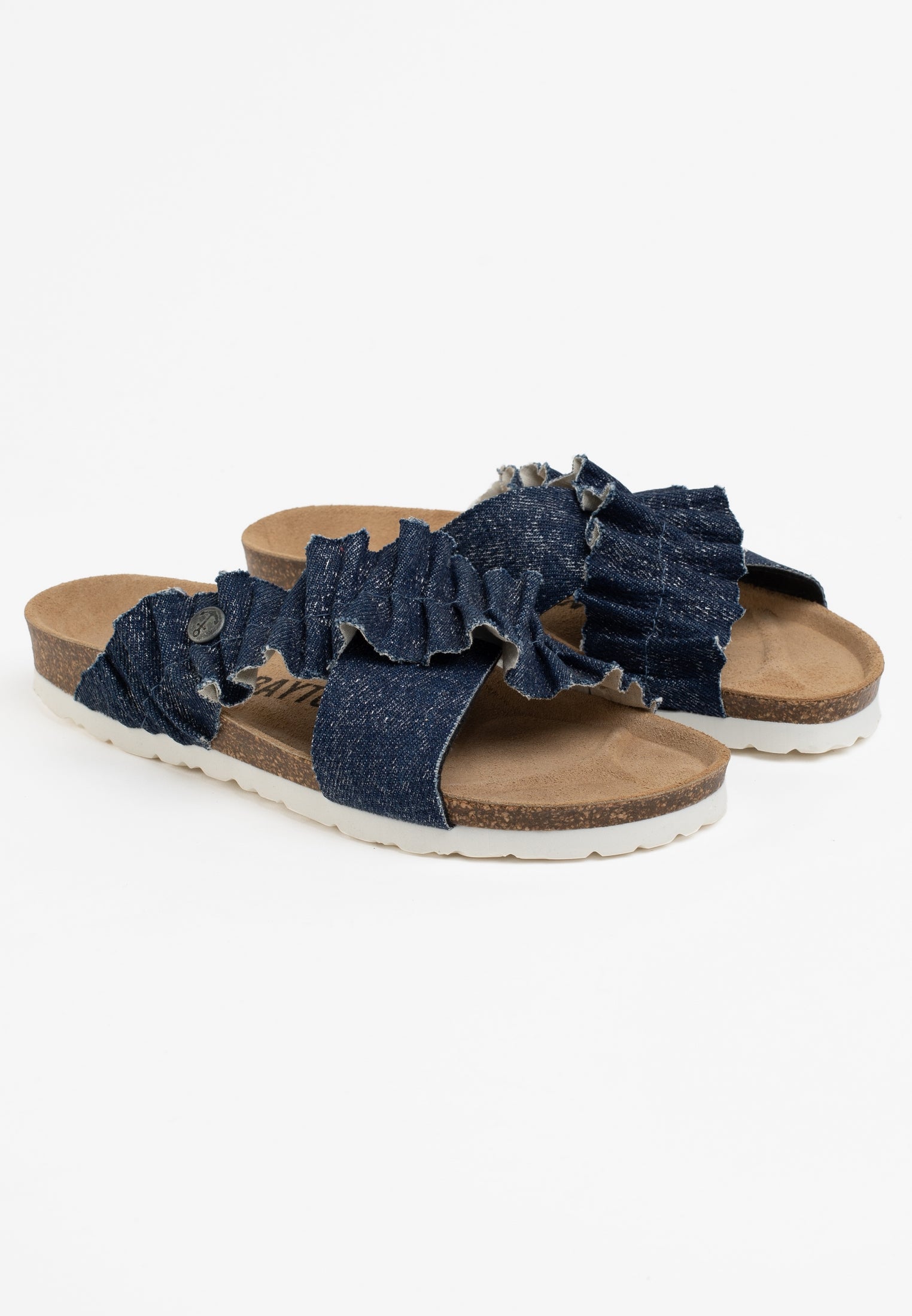 Victoire Light Blue Denim Platform Sandals