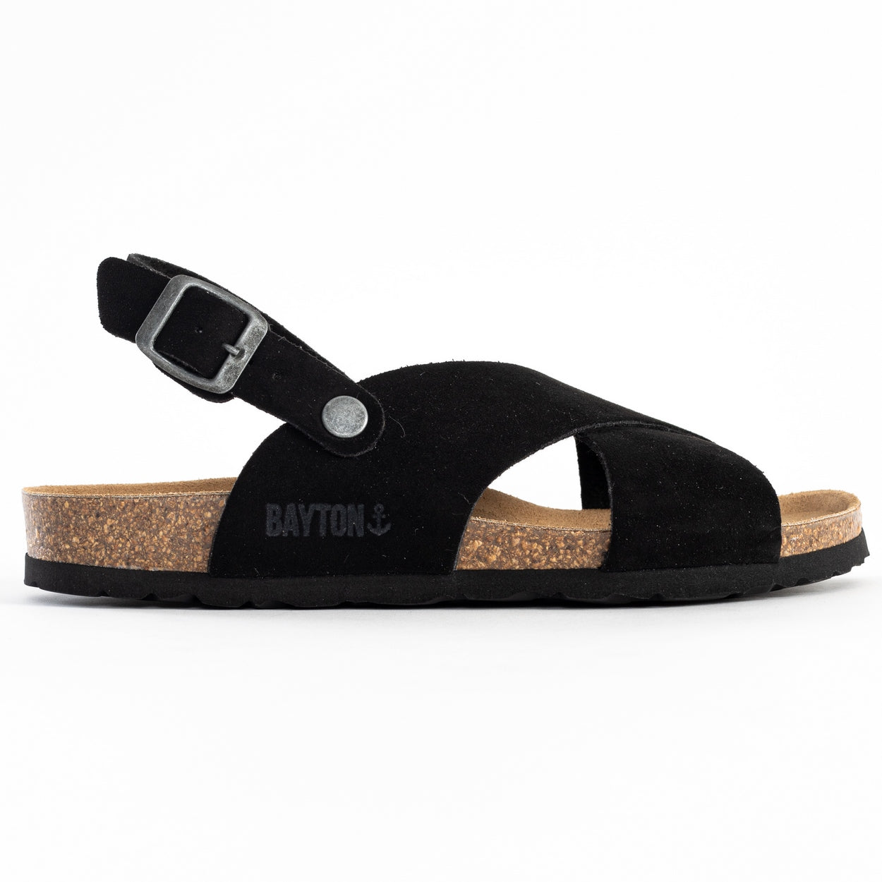 Black Tweed Multi-Strap Sandals