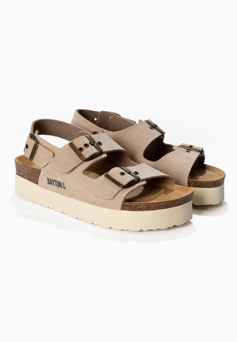 Achille Plus Beige Platform Sandals