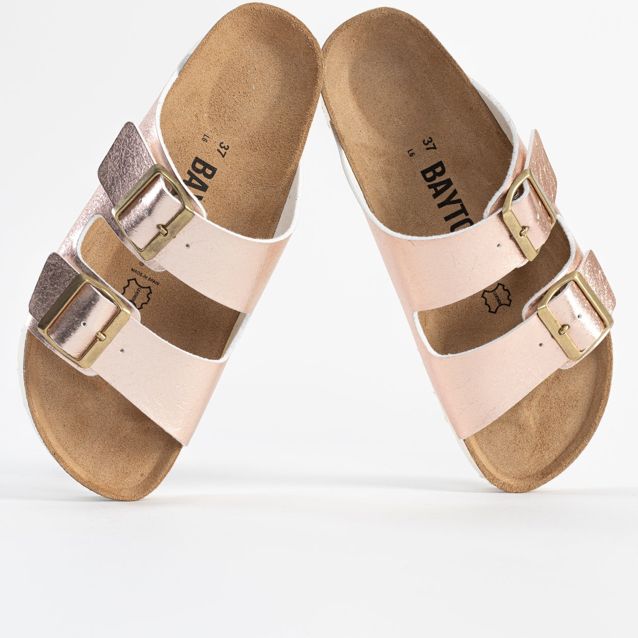 Sandalias con plataforma en oro rosa Japet