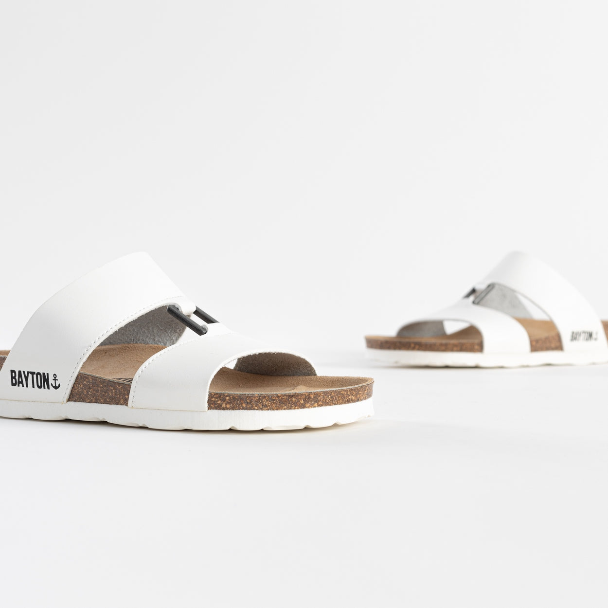 Navia White 2 Strap Sandals