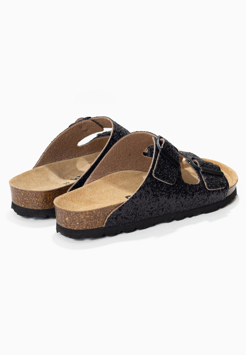 Sandalias Atlas Black con purpurina