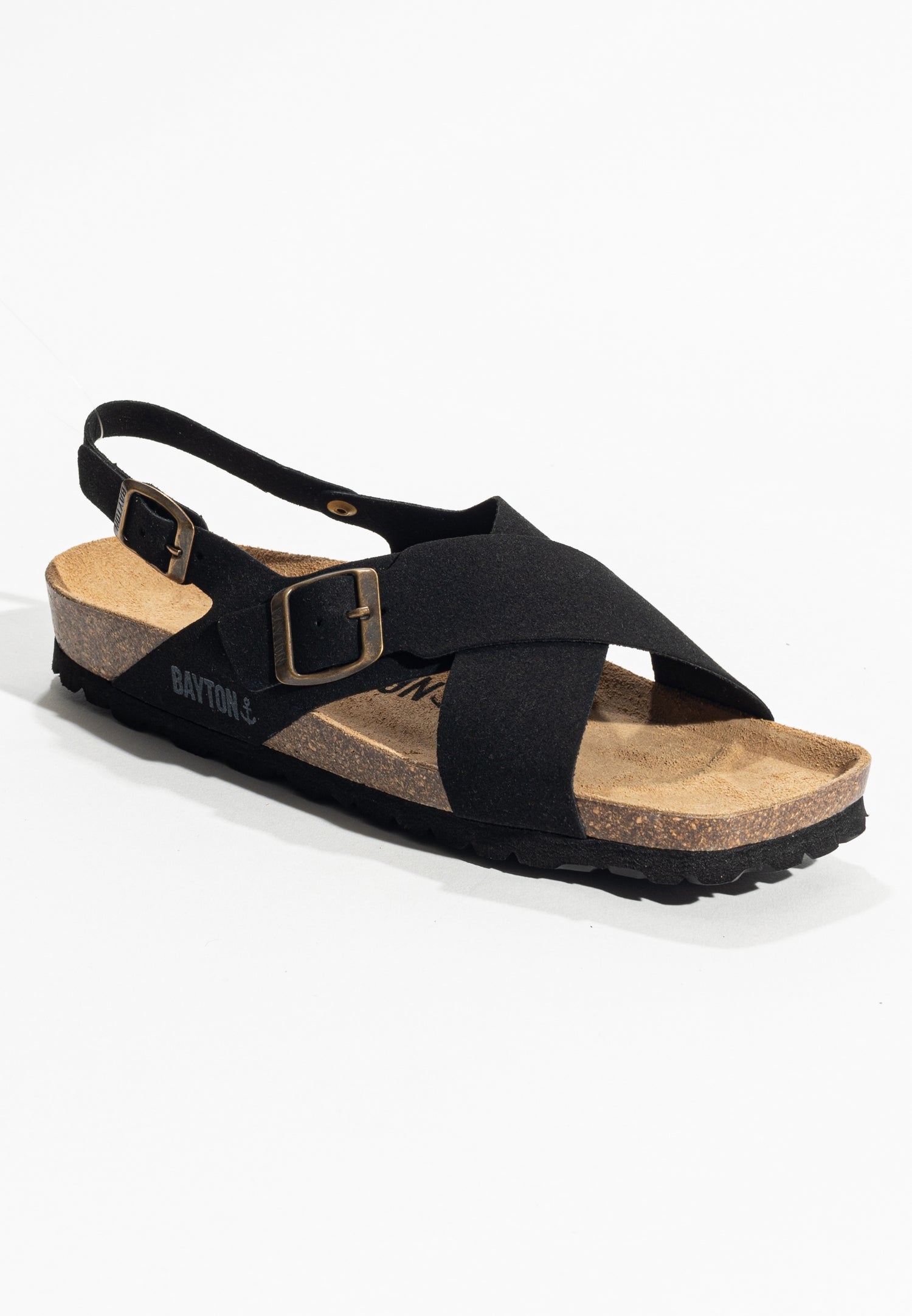 Cantabria Black Multi-Strap Sandals